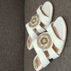 SOFFT Beaded Sandals Backless Cushioned Heel